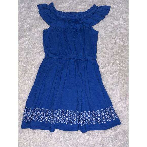 Nautica Girls Sz. 8/10 Royal Blue Design Dress. Classic, Pretty, Grt Shape - Picture 1 of 7